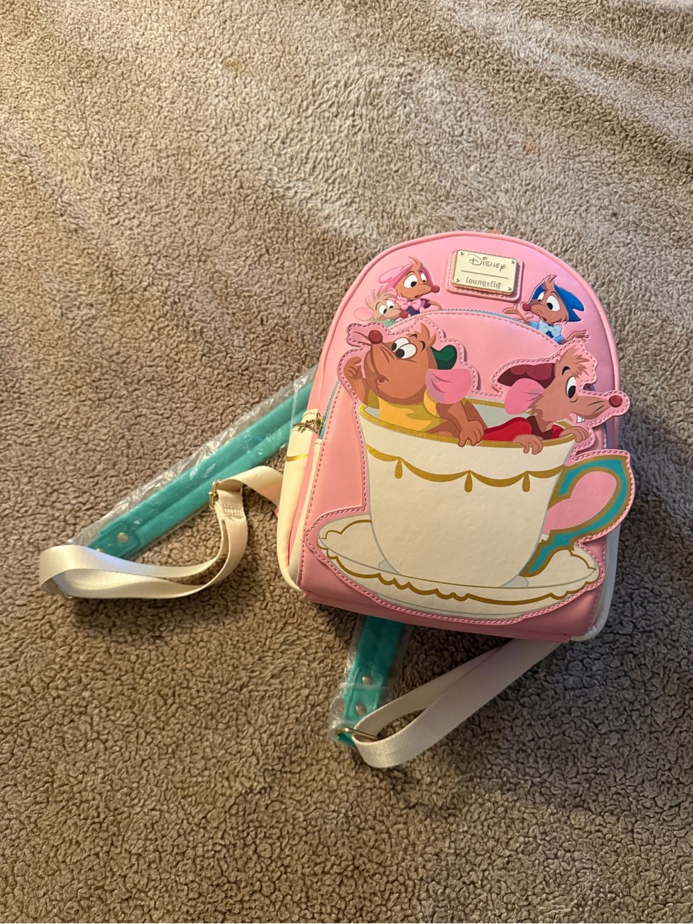 NWT, Loungefly Disney Cinderella Teacup Mice Mini Backpack